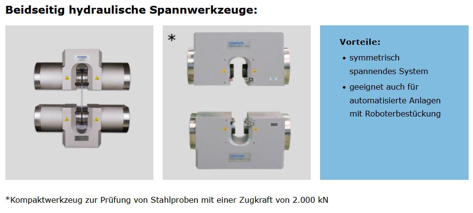 Beidseitig hydraulische Spannwerkzeuge