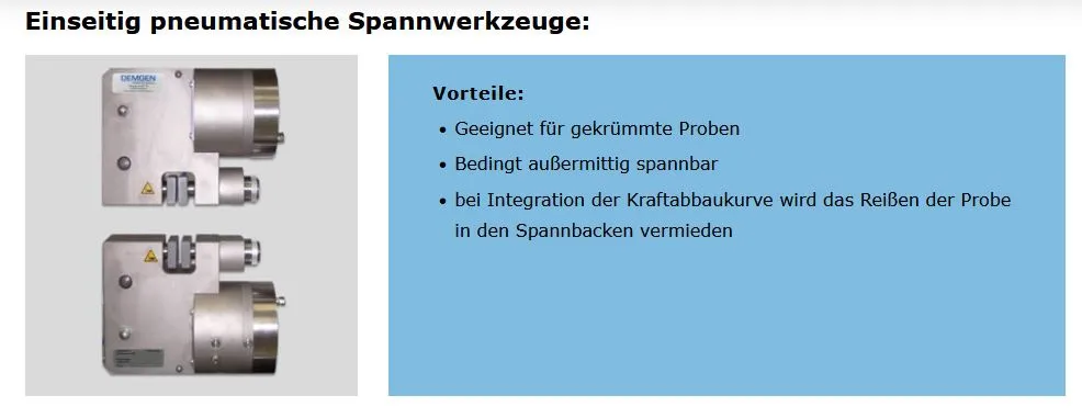 Einseitig pneumatische Spannwerkzeuge