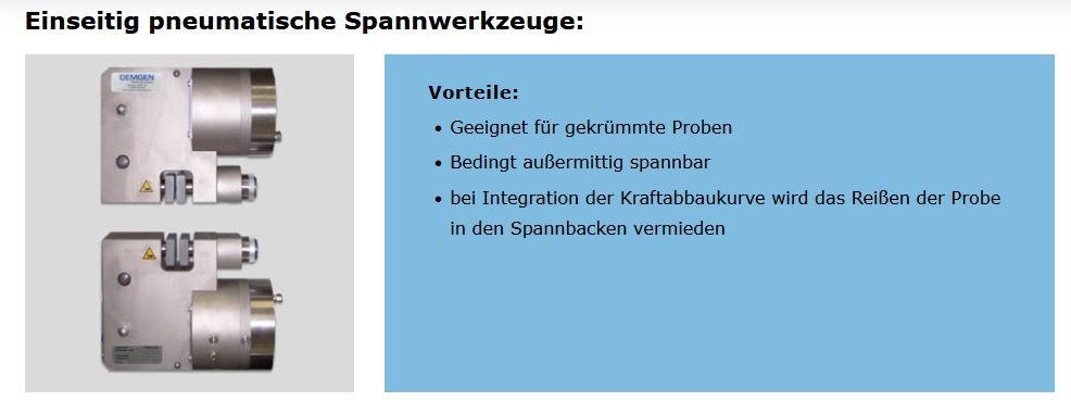 Einseitig pneumatische Spannwerkzeuge