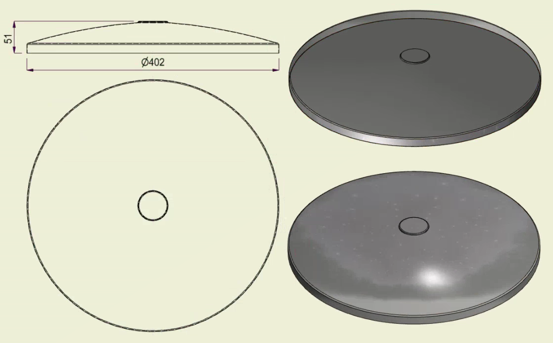PIAI304STA400 - Piatto Standard Inox 304 d.400