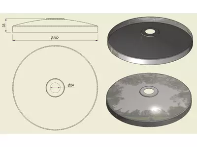 PBSI316200 - Piatto con Foro Inox 316 d.200