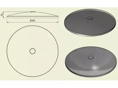 PIAI304STA450 - Piatto Standard Inox 304 d.450