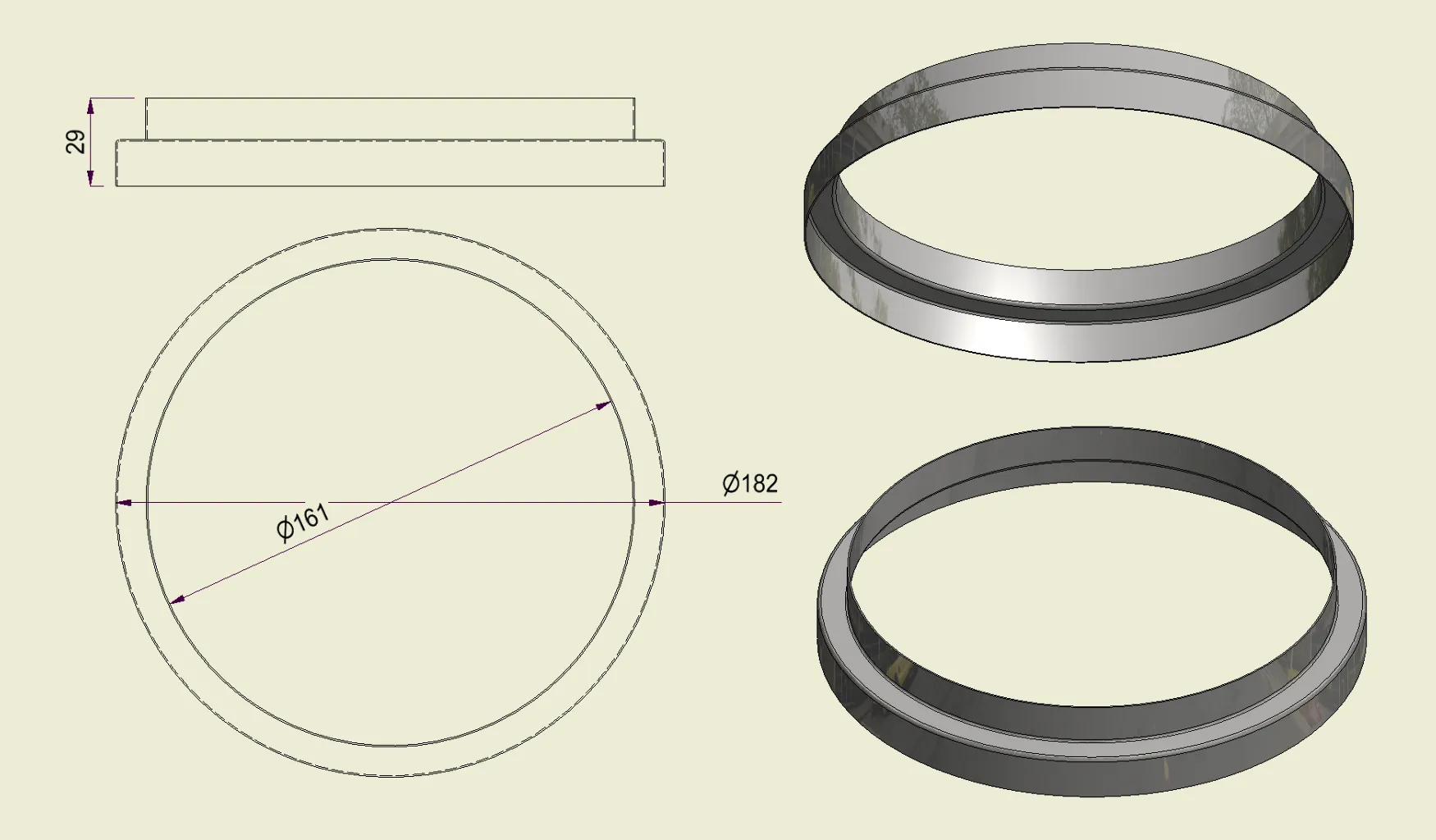 ACHI304160180 - Anello Inox 304 d.160-180