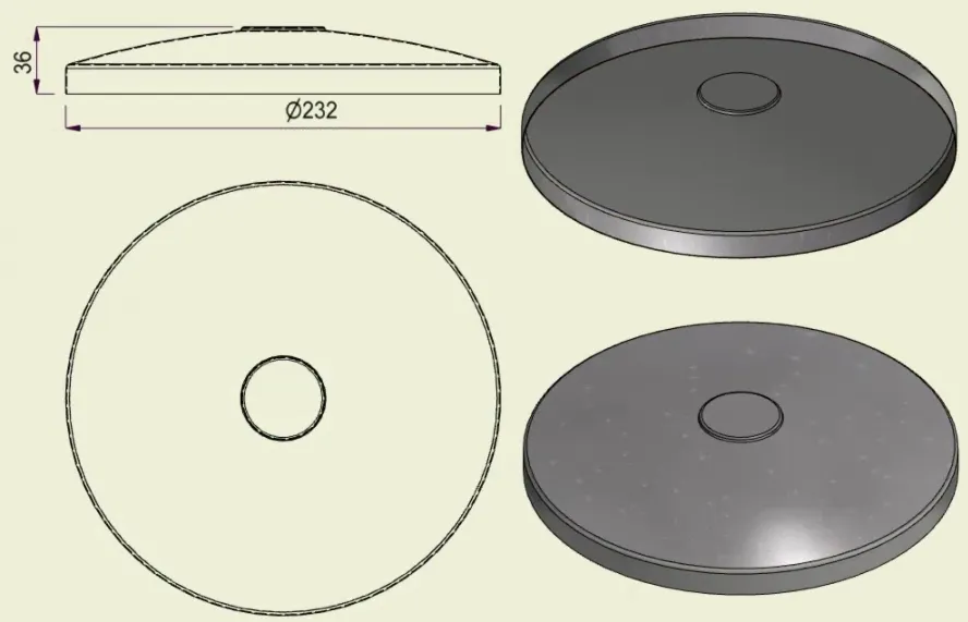 PIAI304STA230 - Piatto Standard Inox 304 d.230