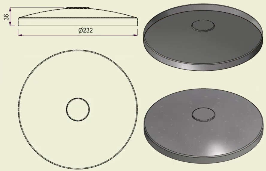 PIAI304STA230 - Piatto Standard Inox 304 d.230