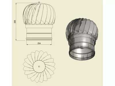 ASTI304200 - Aspiratore Inox 304 d.200