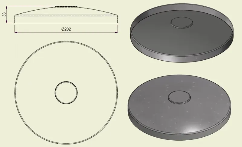 PIAI304STA200 - Piatto Standard Inox 304 d.200