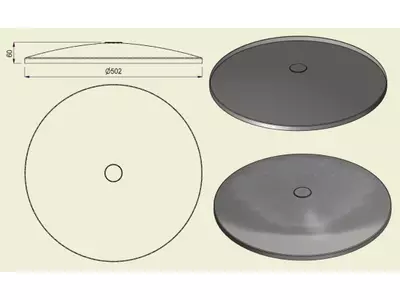 PIAI304STA500 - Piatto Standard Inox 304 d.500