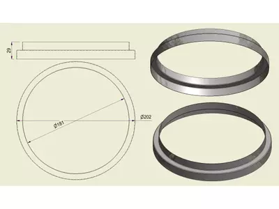 ACHI304180200 - Anello Inox 304 d.180-200