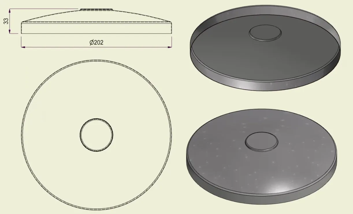 PIAI304STA200 - Piatto Standard Inox 304 d.200