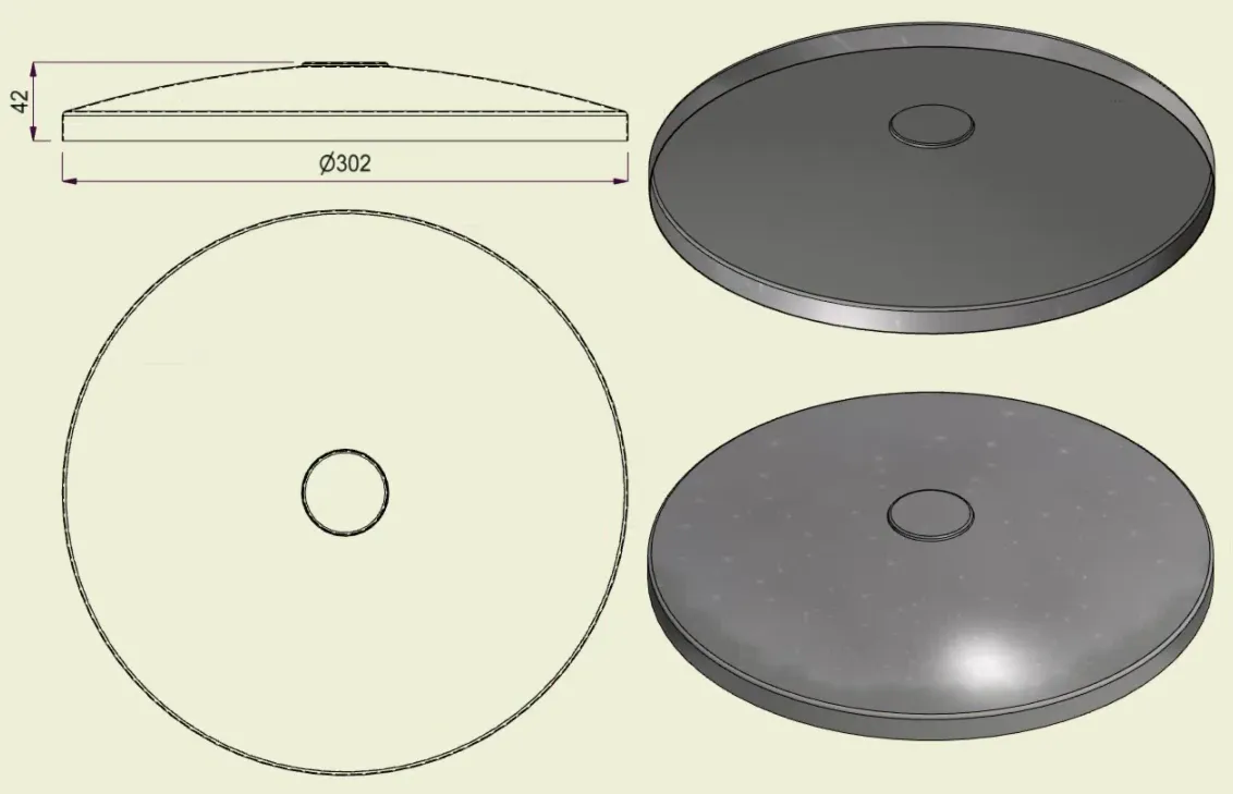 PIAI304STA300 - Piatto Standard Inox 304 d.300