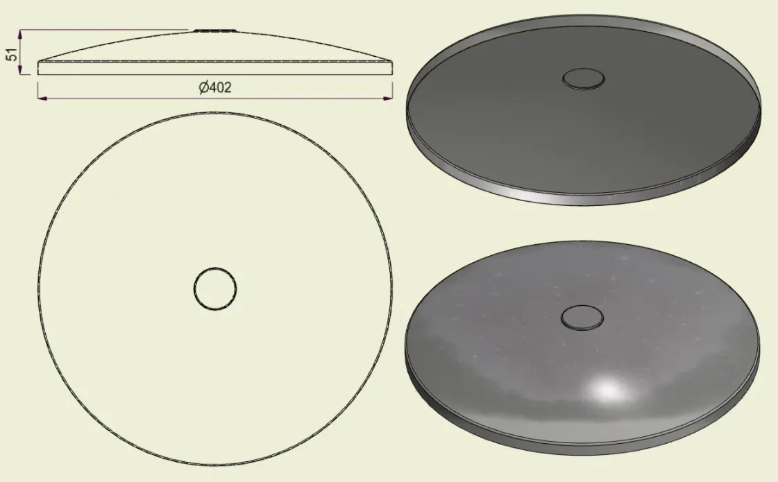 PIAI304STA400 - Piatto Standard Inox 304 d.400