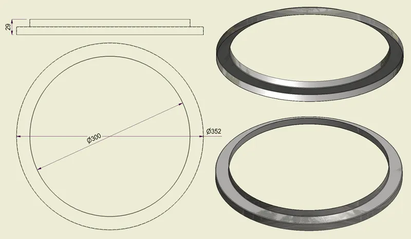 ACHI304300350 - Anello Inox 304 d.300-350