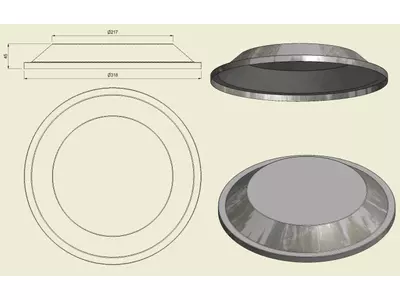 PIAI304BOM320 - Piatto Bombato Inox 304 d.320