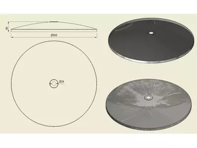 PBSI316500 - Piatto con Foro Inox 316 d.500