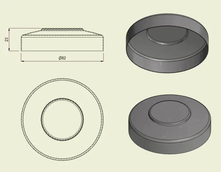 PIAI304STA080 - Piatto Standard Inox 304 d.80