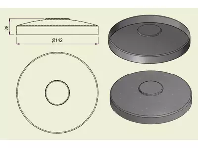 PIAI304STA140 - Piatto Standard Inox 304 d.140