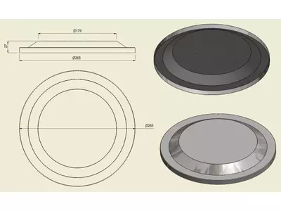 PIAI304BOM265 - Piatto Bombato Inox 304 d.265