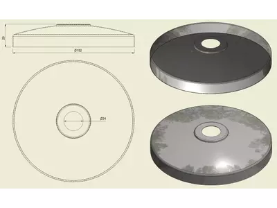 PBSI316150 - Piatto con Foro Inox 316 d.150