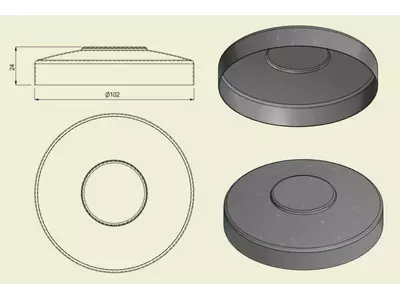 PIAI304STA100 - Piatto Standard Inox 304 d.100