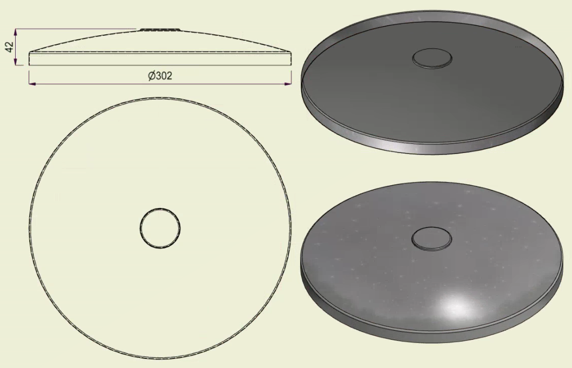 PIAI304STA300 - Piatto Standard Inox 304 d.300
