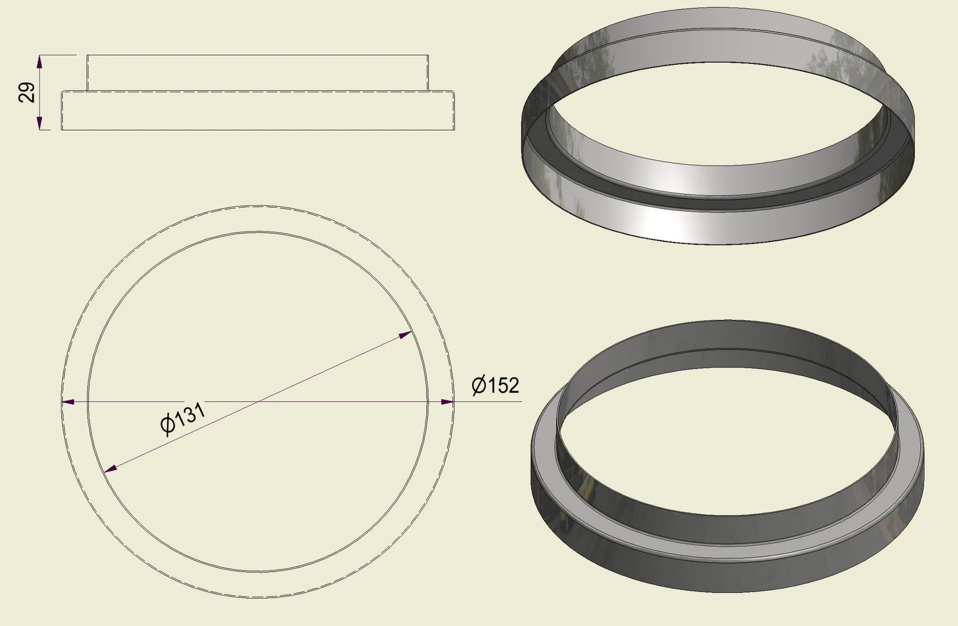 ACHI304130150 - Anello Inox 304 d.130-150