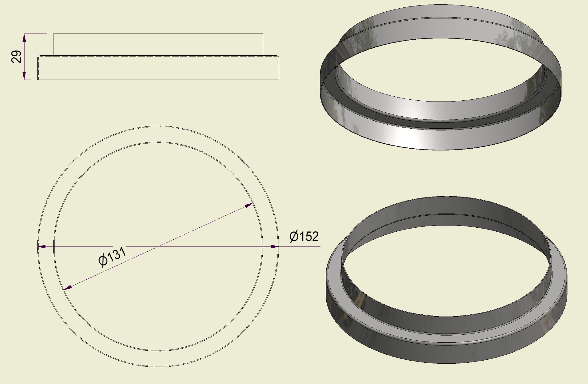 ACHI304130150 - Anello Inox 304 d.130-150