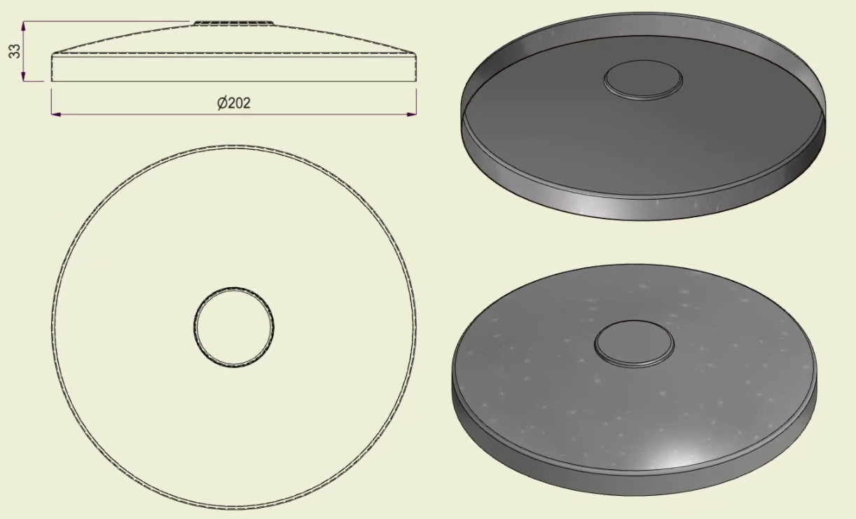 PIAI304STA200 - Piatto Standard Inox 304 d.200