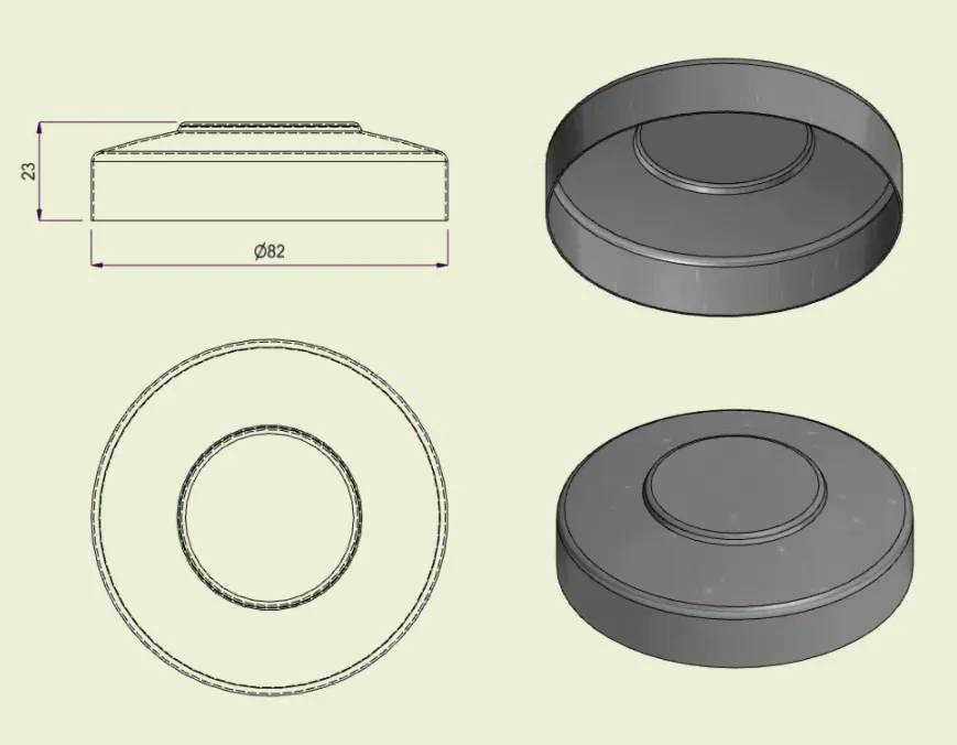 PIAI304STA080 - Piatto Standard Inox 304 d.80