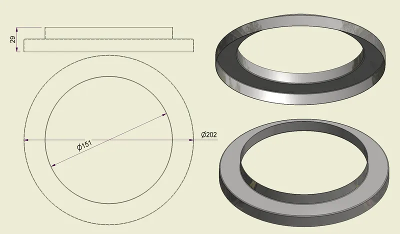 ACHI304150200 - Anello Inox 304 d.150-200