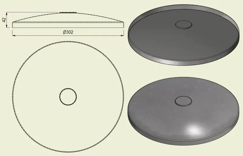 PIAI304STA300 - Piatto Standard Inox 304 d.300