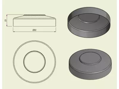 PIAI304STA080 - Piatto Standard Inox 304 d.80