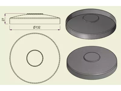 PIAI304STA130 - Piatto Standard Inox 304 d.130