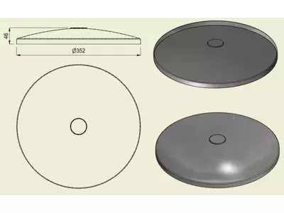 PIAI304STA350 - Piatto Standard Inox 304 d.350