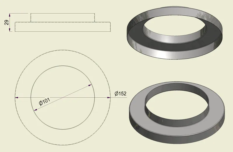 ACHI304100150 - Anello Inox 304 d.100-150