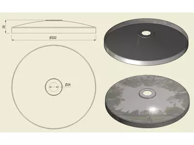 PBSI316220 - Piatto con Foro Inox 316 d.220