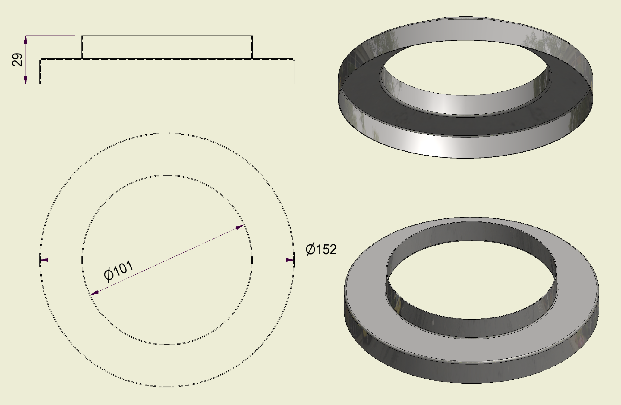 ACHI304100150 - Anello Inox 304 d.100-150