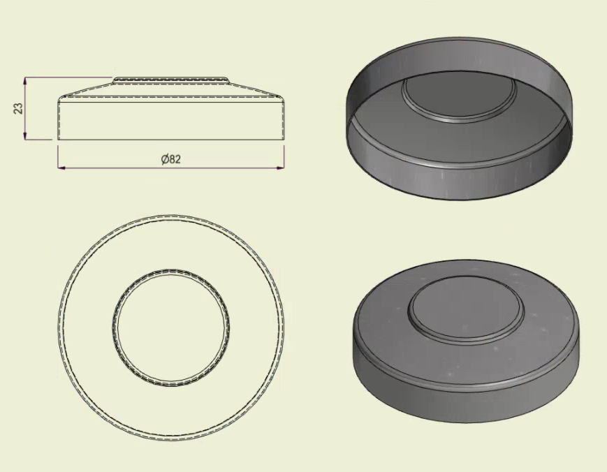 PIAI304STA080 - Piatto Standard Inox 304 d.80