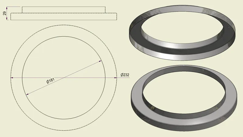 ACHI304180230 - Anello Inox 304 d.180-230