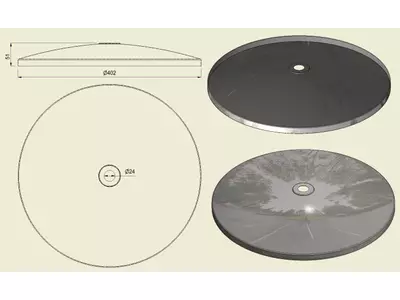 PBSI316400 - Piatto con Foro Inox 316 d.400