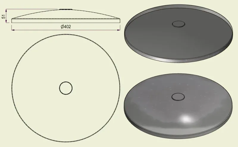 PIAI304STA400 - Piatto Standard Inox 304 d.400