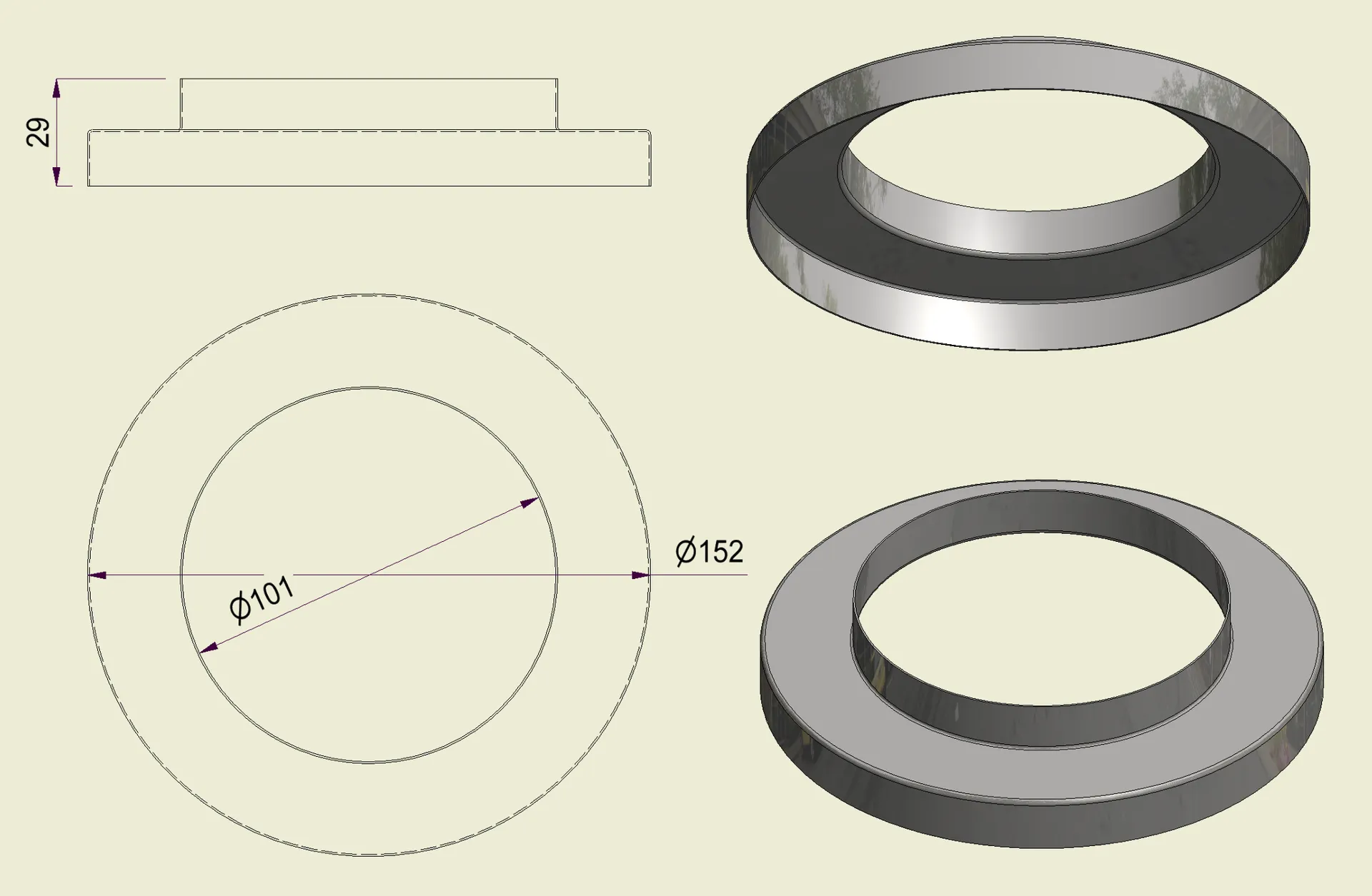 ACHI304100150 - Anello Inox 304 d.100-150
