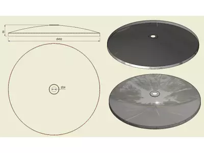 PBSI316450 - Piatto con Foro Inox 316 d.450