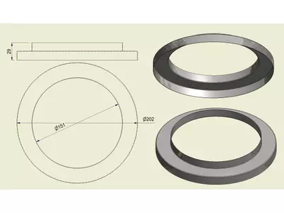 ACHI304150200 - Anello Inox 304 d.150-200