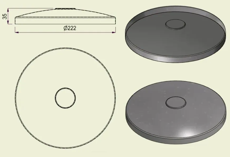 PIAI304STA220 - Piatto Standard Inox 304 d.220