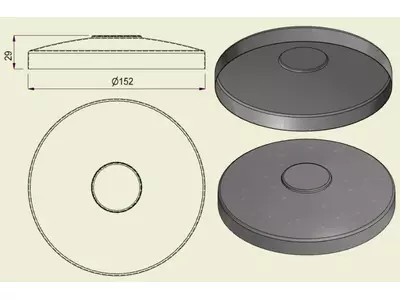 PIAI304STA150 - Piatto Standard Inox 304 d.150