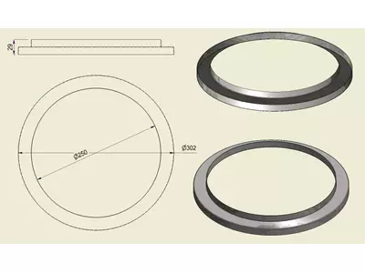 ACHI304250300 - Anello Inox 304 d.250-300