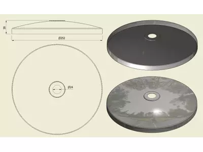 PBSI316250 - Piatto con Foro Inox 316 d.250