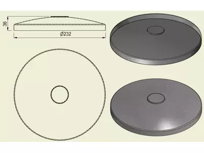 PIAI304STA230 - Piatto Standard Inox 304 d.230