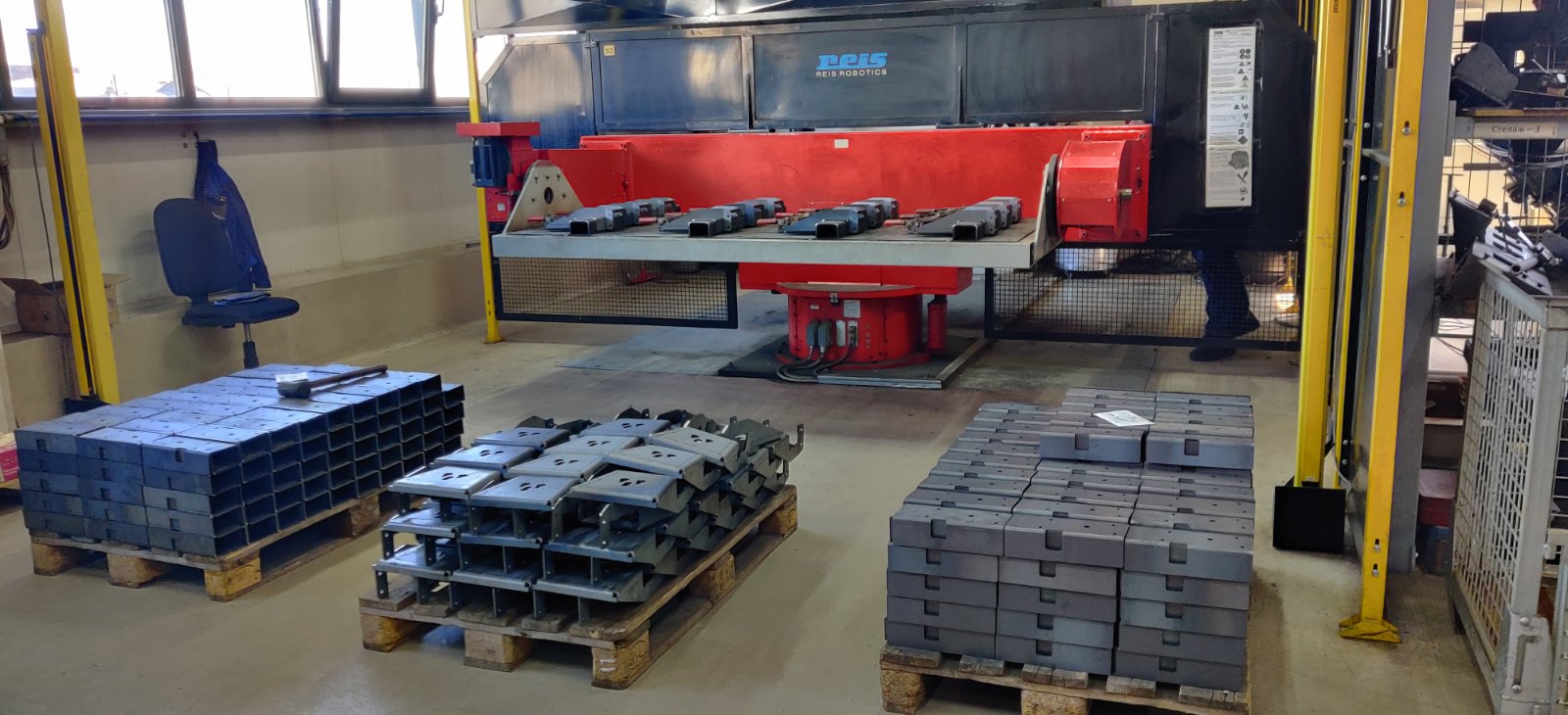 One of the welding robots